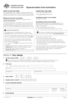 Superannuation Fund Nomination Form