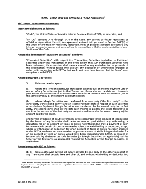 GMRA 2000 and 2011 FATCA Amendments