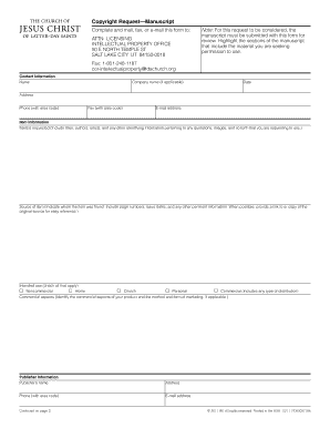 Copyright Request Manuscript Form