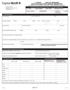 Group Benefits Application Form