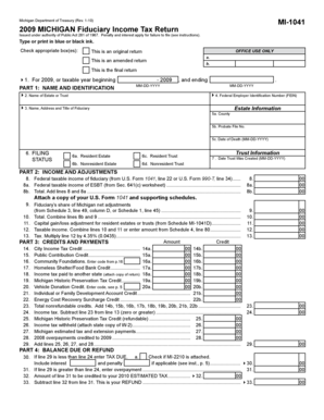 Michigan Fiduciary Income Tax Return