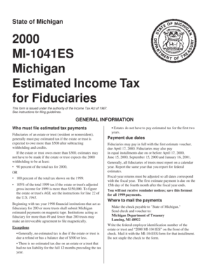 Michigan Estimated Income Tax for Fiduciaries