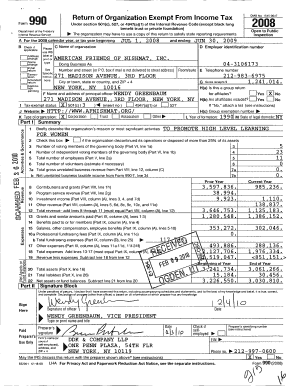 IRS Form 990 2008