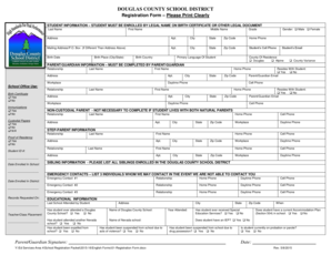 Douglas County School District Registration Form
