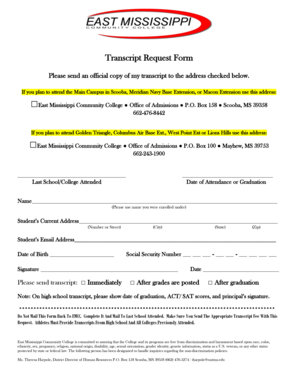 Transcript Request Form