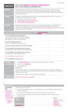 Privacy Notice for Financial Information Sharing