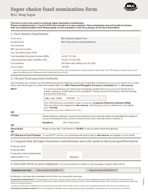 MLC Wrap Super Nomination Form