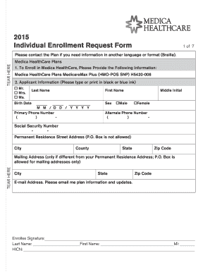 Medicare Advantage Enrollment Form
