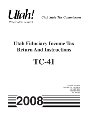Utah Fiduciary Income Tax Return