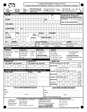 Illinois Confidential Morbidity Report of Sexually Transmitted Diseases
