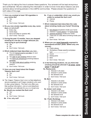 Smoking in the Oregon LGBTQ Communities Survey