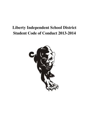 Liberty Independent School District Student Code of Conduct Acknowledgment