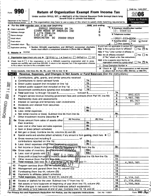 Form 990 Return of Organization Exempt From Income Tax