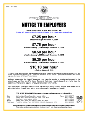 Department Of Labor Minimum Wage Poster 2020 | pdfFiller