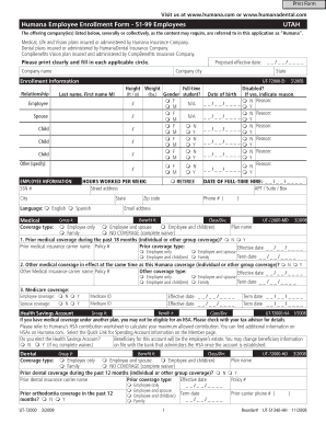 Humana Employee Enrollment Form