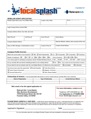 Reseller Agent Application