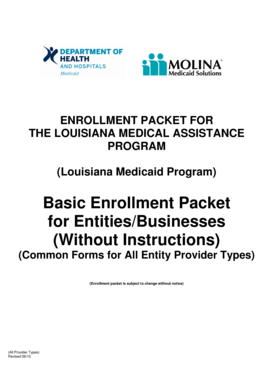 Louisiana Medicaid Provider Enrollment Form