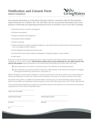 Notification and Consent Form