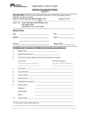 Kaiser California New File Information Sheet