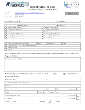 Coordination of Care Form