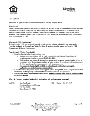 Permanent Supportive Housing Application