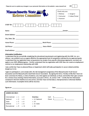 USSF Referee Registration Form