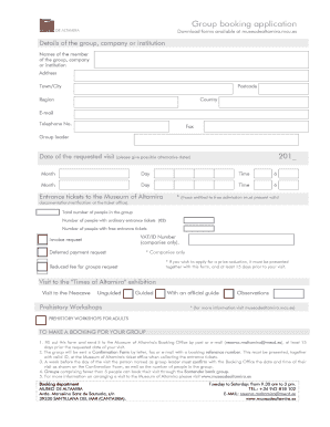 Altamira Museum Group Booking Application