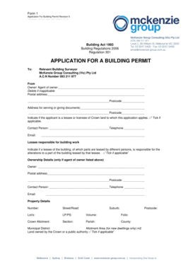 Building Permit Application Form