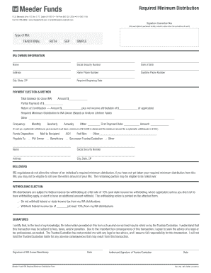 IRA Required Minimum Distribution Form