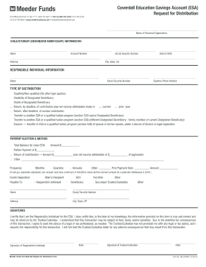 Coverdell ESA Distribution Request