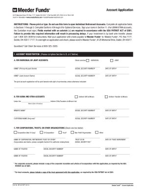Meeder Funds Account Application
