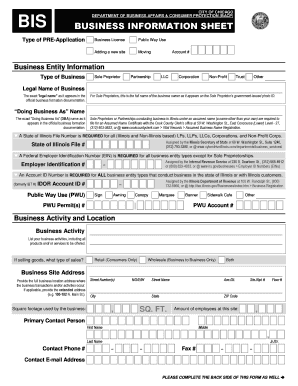 Chicago Business License Pre-Application