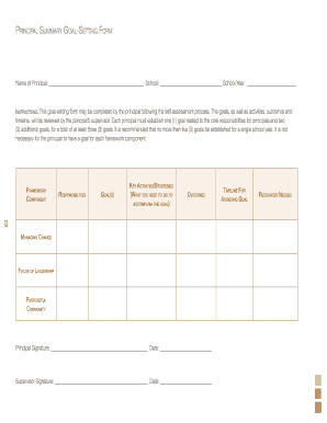 Principal Goal-Setting Form