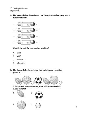 Fillable Online 3rd Grade practice test Fax Email Print - pdfFiller