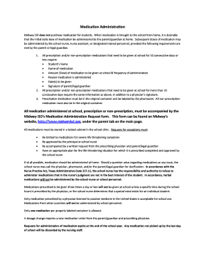 Medication Administration Request Form
