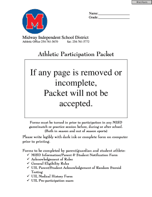 Midway ISD Athletic Participation Packet