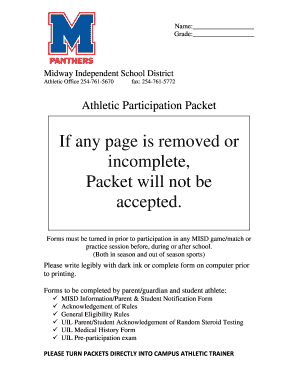 Midway ISD Athletic Participation Packet
