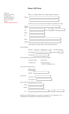 Donor Gift Form
