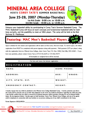 S Summer Basketball Camp The MAC Basketball Camp - mineralarea