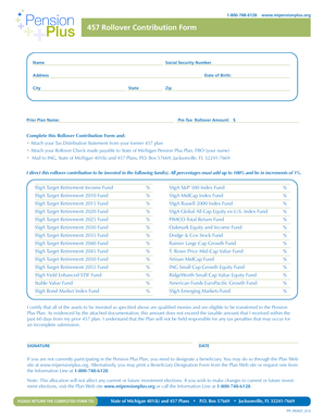 Michigan 457 Rollover Contribution Form
