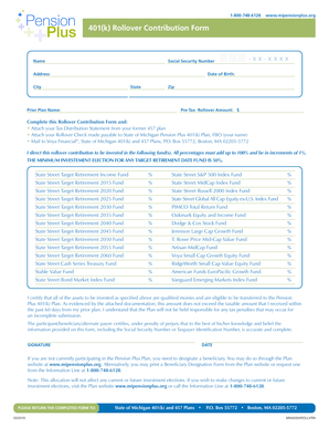 401(k) Rollover Contribution Form