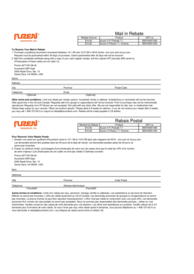 Mail-In Rebate Form