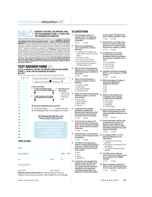 Diabetes Education CE Test