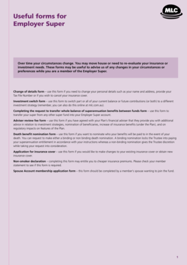 Employer Super Change of Details Form