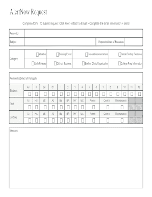 AlertNow Request Form