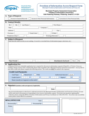 Freedom of Information Access Request Form