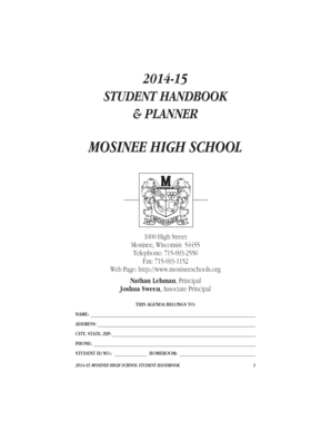 Mosinee High School Student Handbook