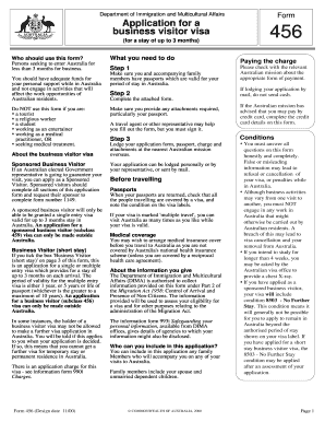 Australia Business Visitor Visa 456 Application