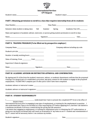 CPT Request Form