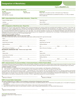 Designation of Beneficiary Form